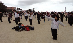 Dia de la Tierra, práctica de Qigong en el Park Guëll